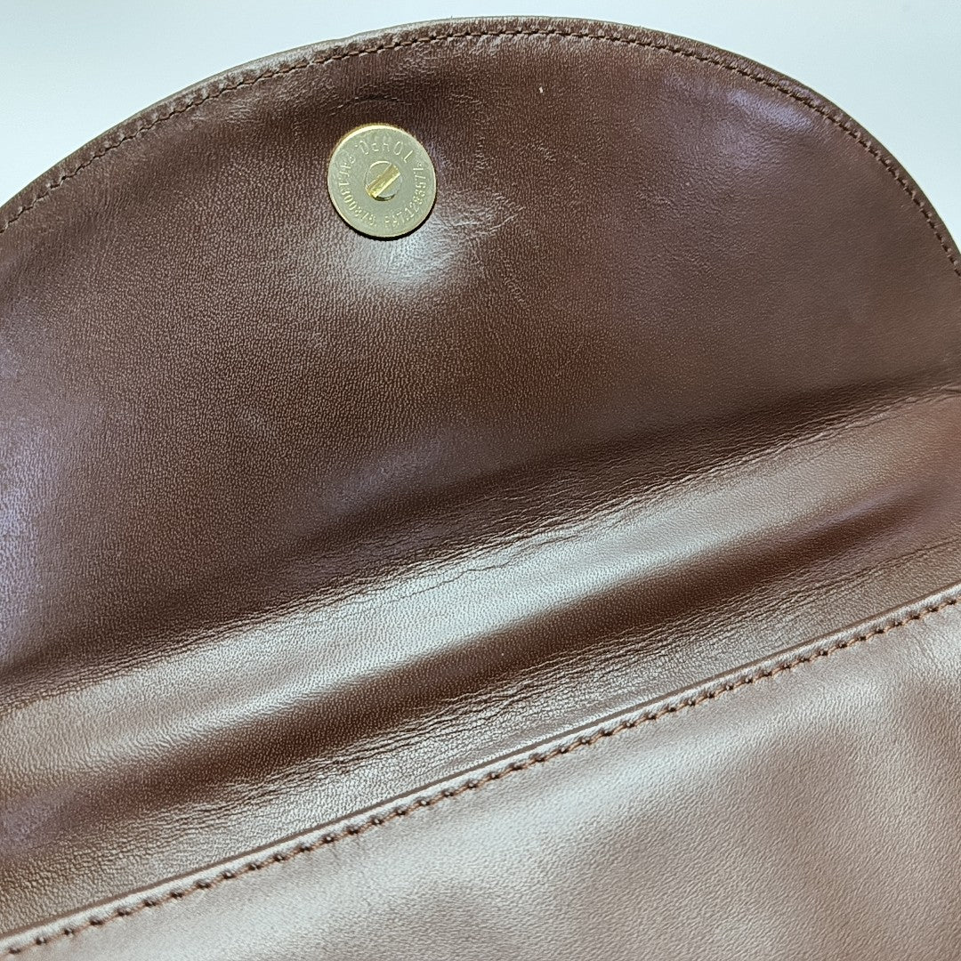 Calfskin Top Handle Bag Brown