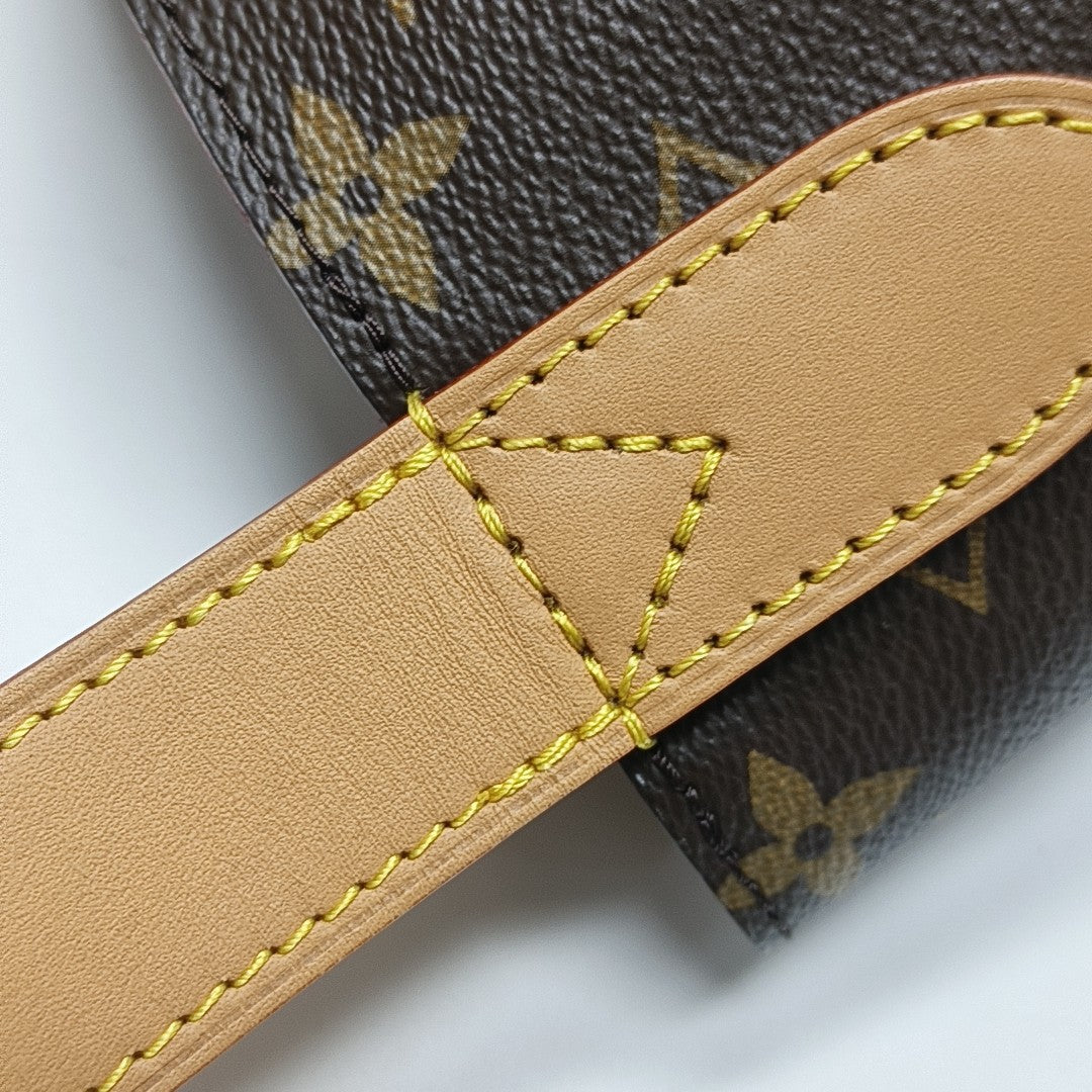 ALL IN GM Monogram Coated Canvas Brown