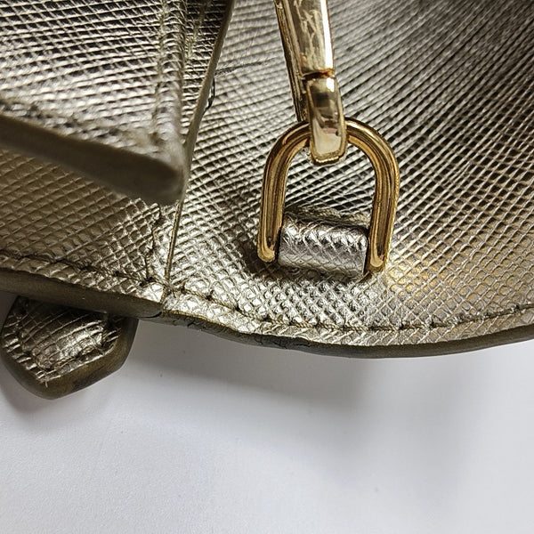 Saffiano Calfskin Crossbody Bag Beige