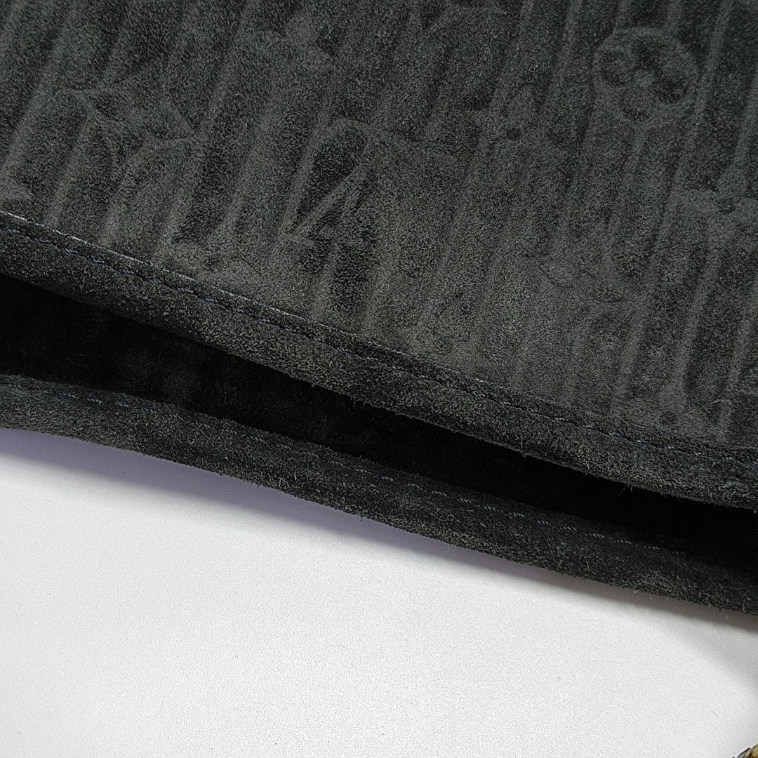 WHISPER GM Monogram Suede Black