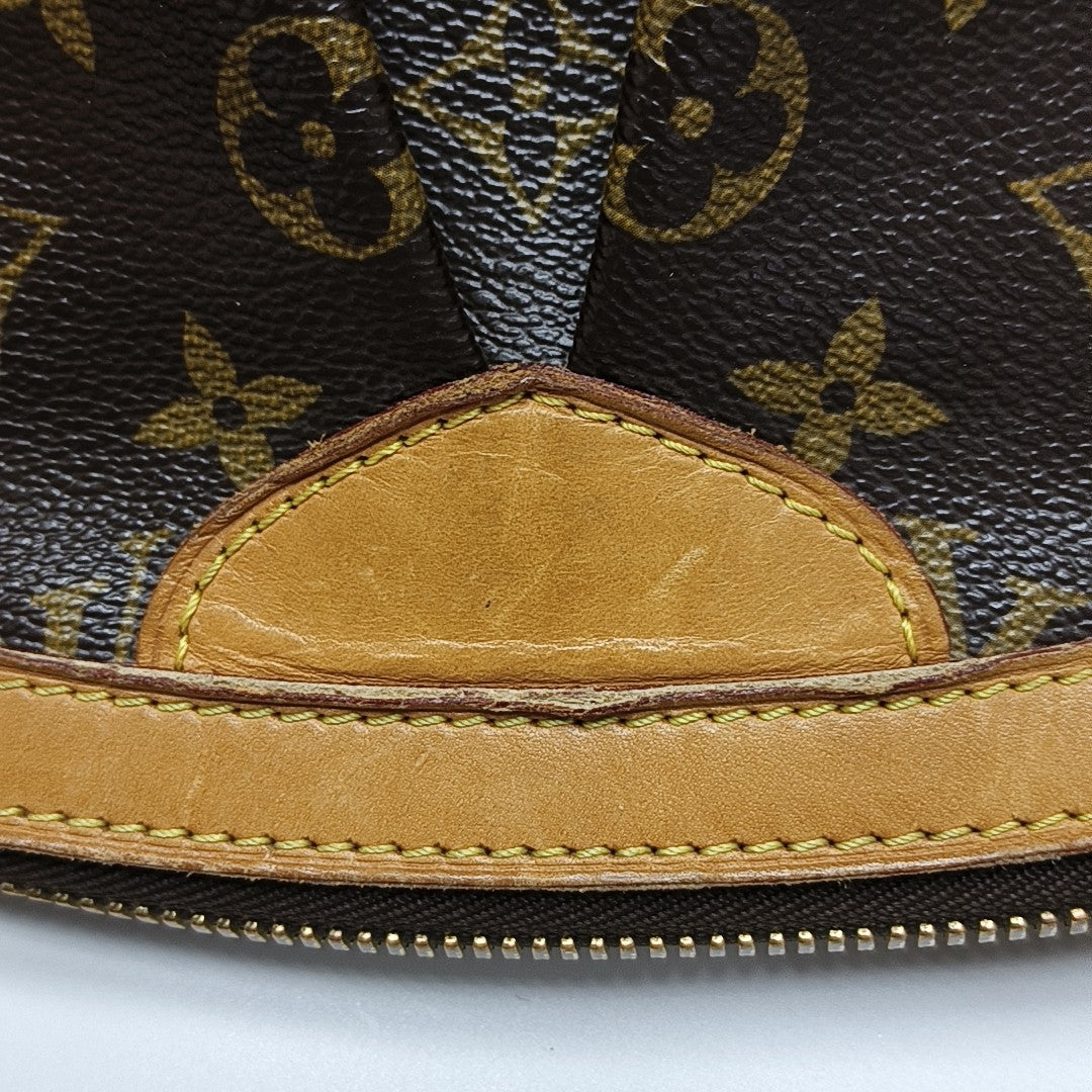 Monogram Coated Canvas Top Handle Bag Brown