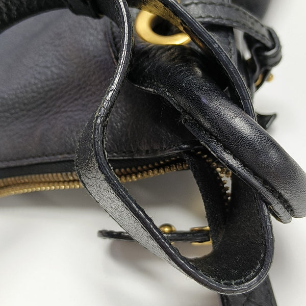 Calfskin Shoulder Bag Black