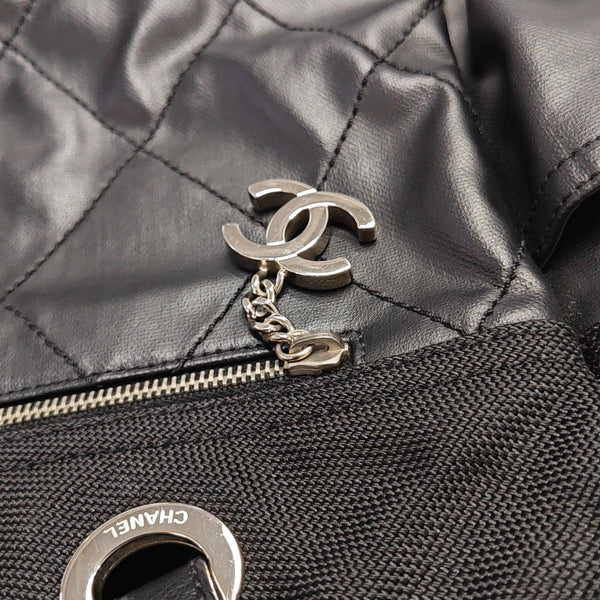 PARIS BIARRITZ Large Quilted Coated Canvas Black