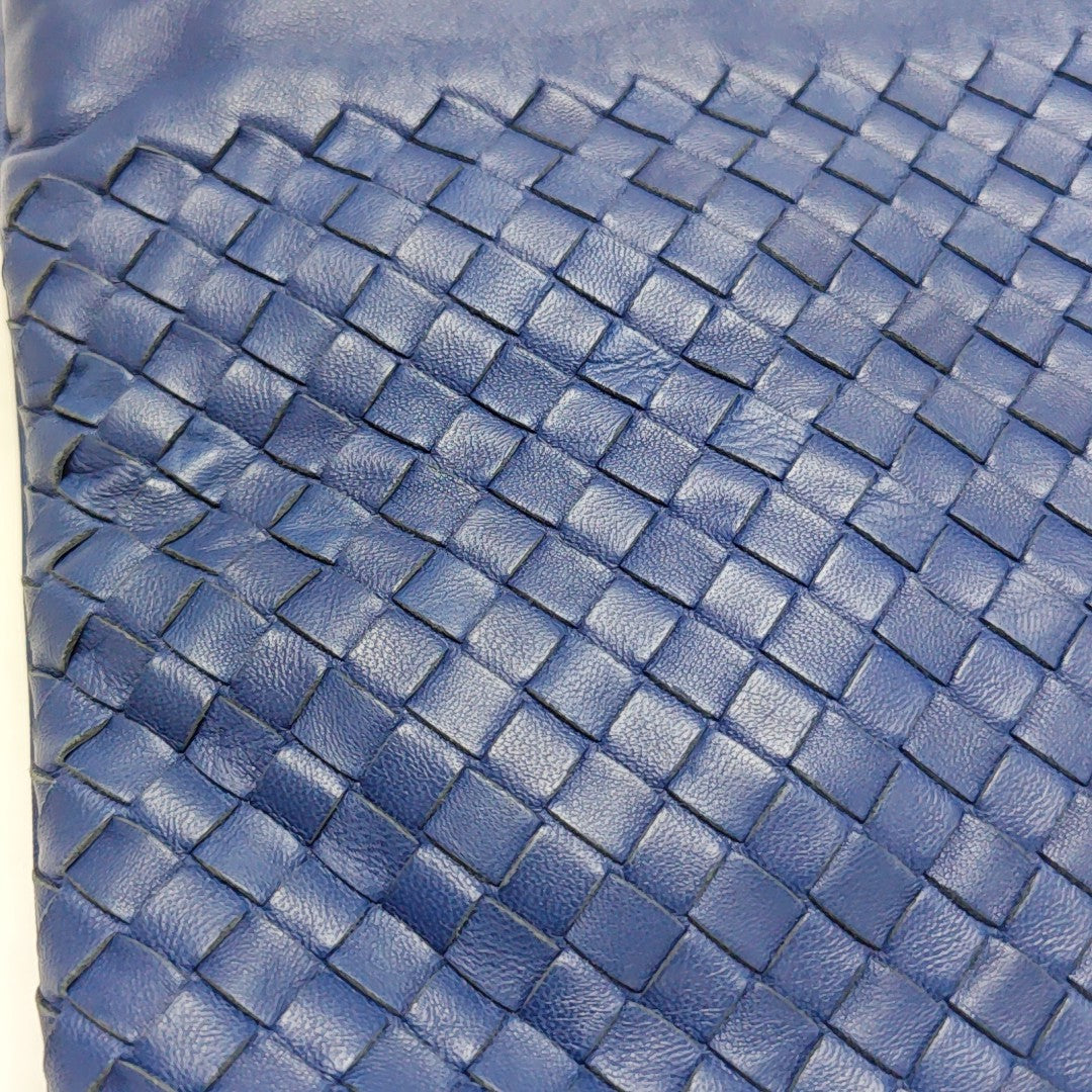 Lambskin Top Handle Bag Blue