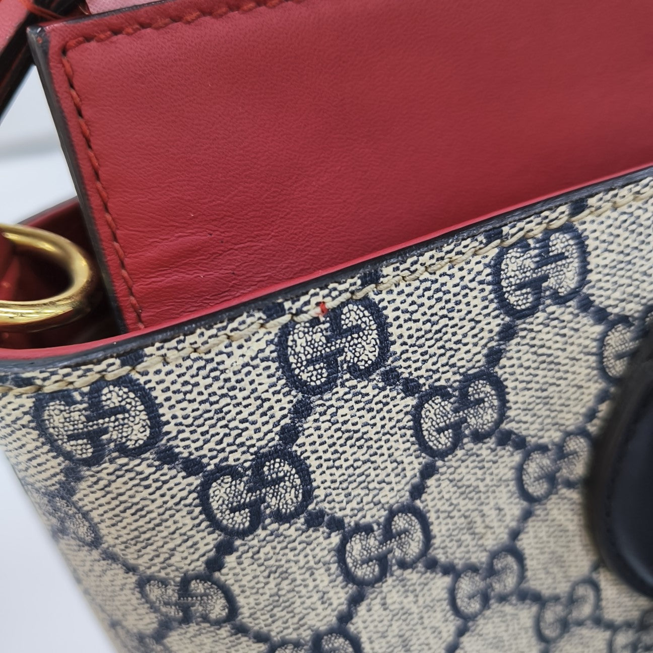 GG Blooms Monogram Coated Canvas Beige