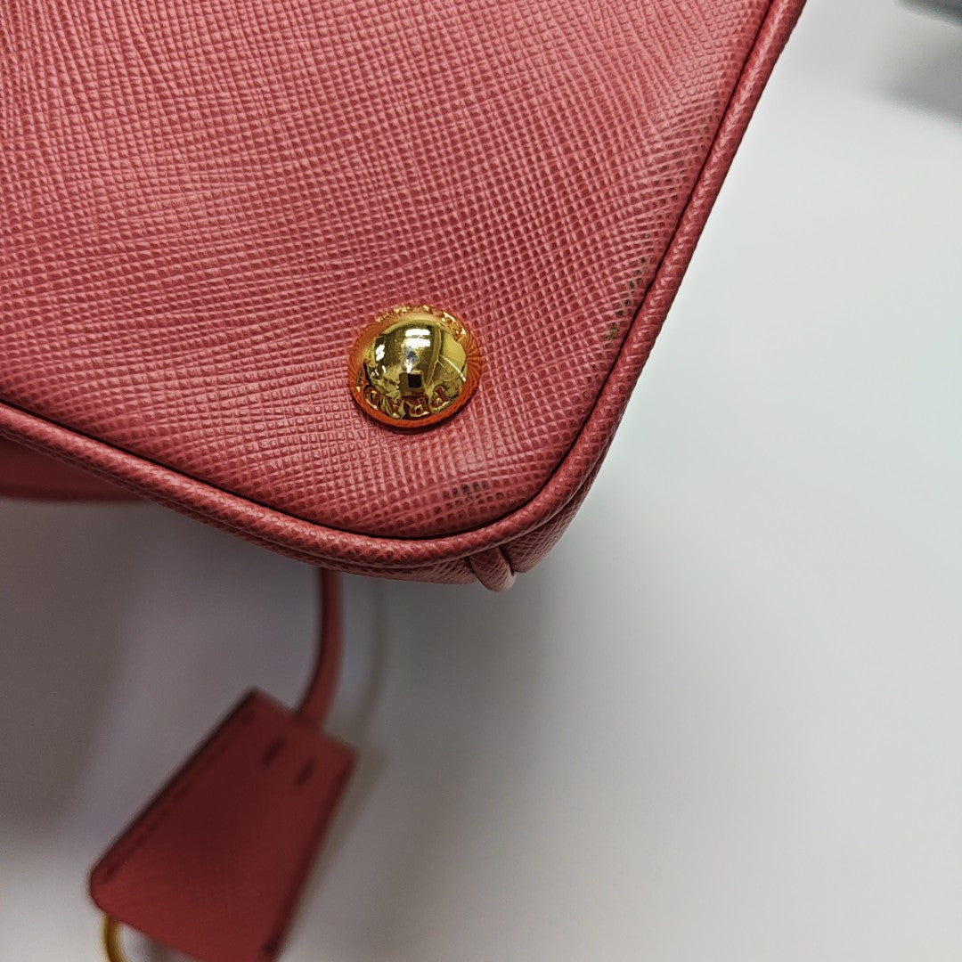 Galleria Small Saffiano Calfskin Red