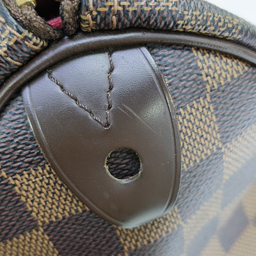 SPEEDY 25 Damier Ebene Coated Canvas Brown