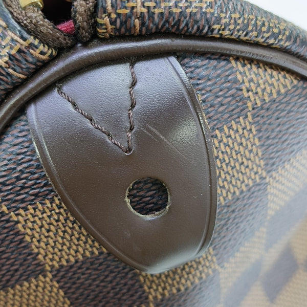 SPEEDY 25 Damier Ebene Coated Canvas Brown