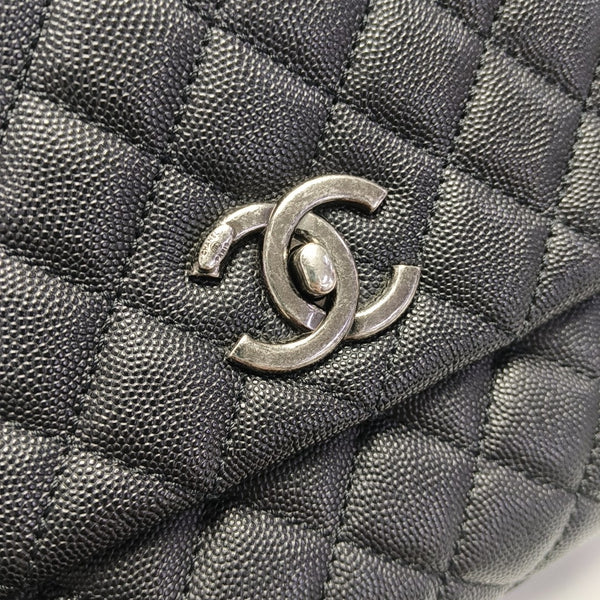 COCO HANDLE Medium Quilted Grained Calfskin Multicolor
