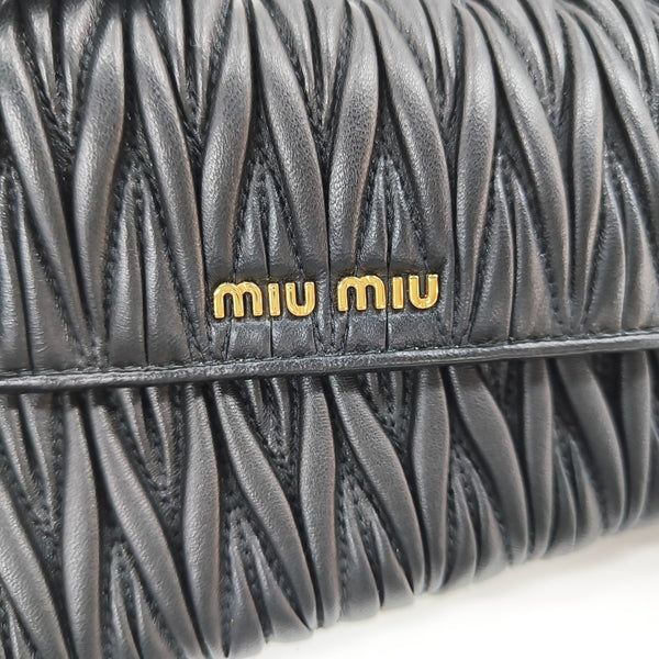 Quilted Lambskin Shoulder Bag Black