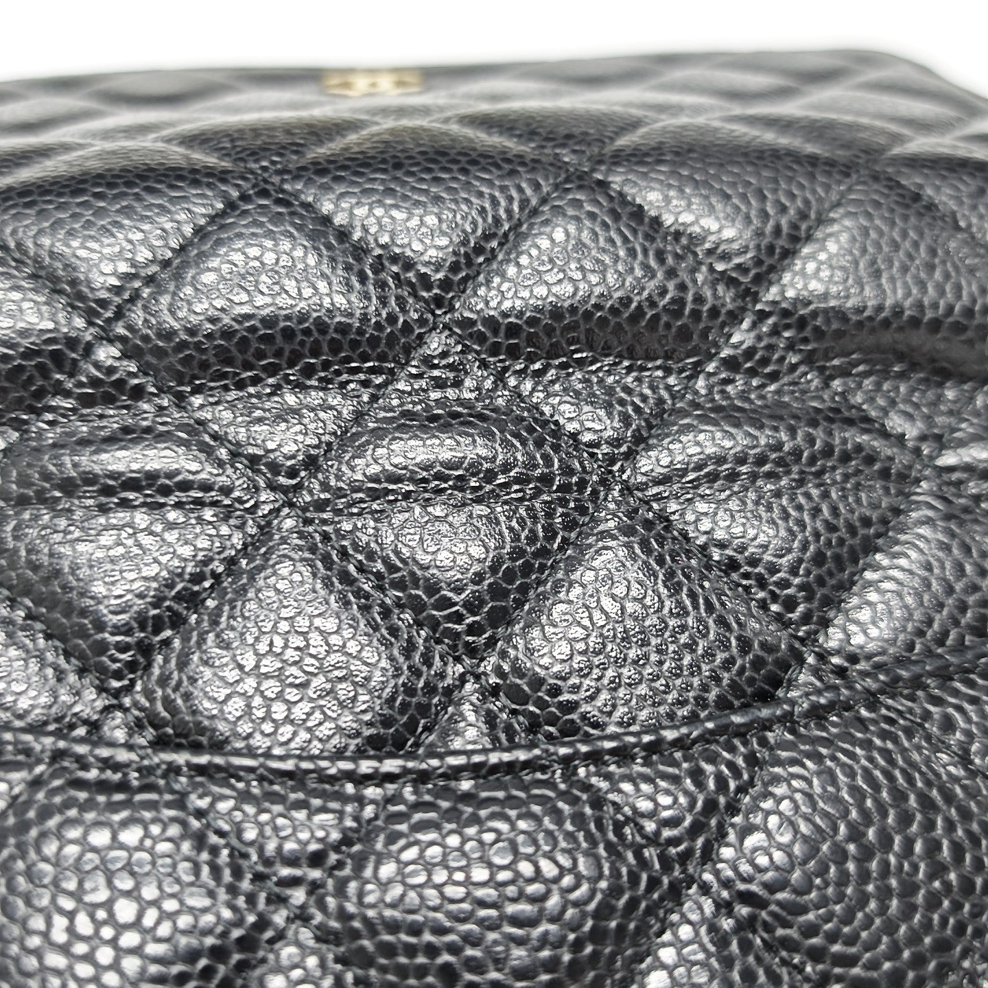 WOC Quilted Grained Calfskin Black