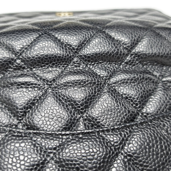 WOC Quilted Grained Calfskin Black
