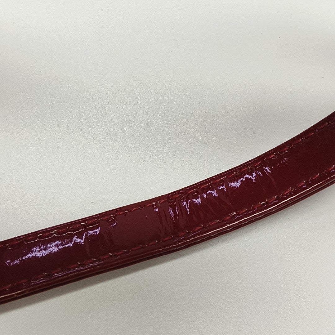 Lady Dior Medium Cannage Patent Leather Red