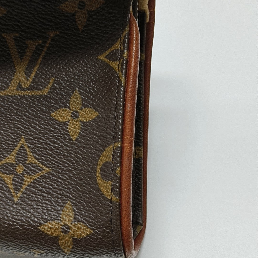 FLORENTINE Monogram Coated Canvas Brown