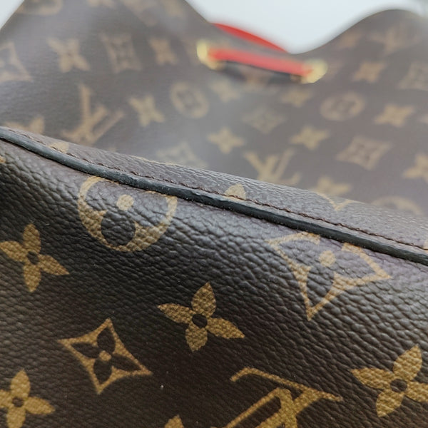 NÉONOÉ MM Monogram Coated Canvas Brown