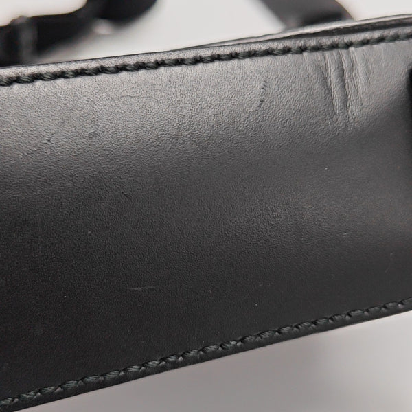 Monogram Calfskin Shoulder Bag Black