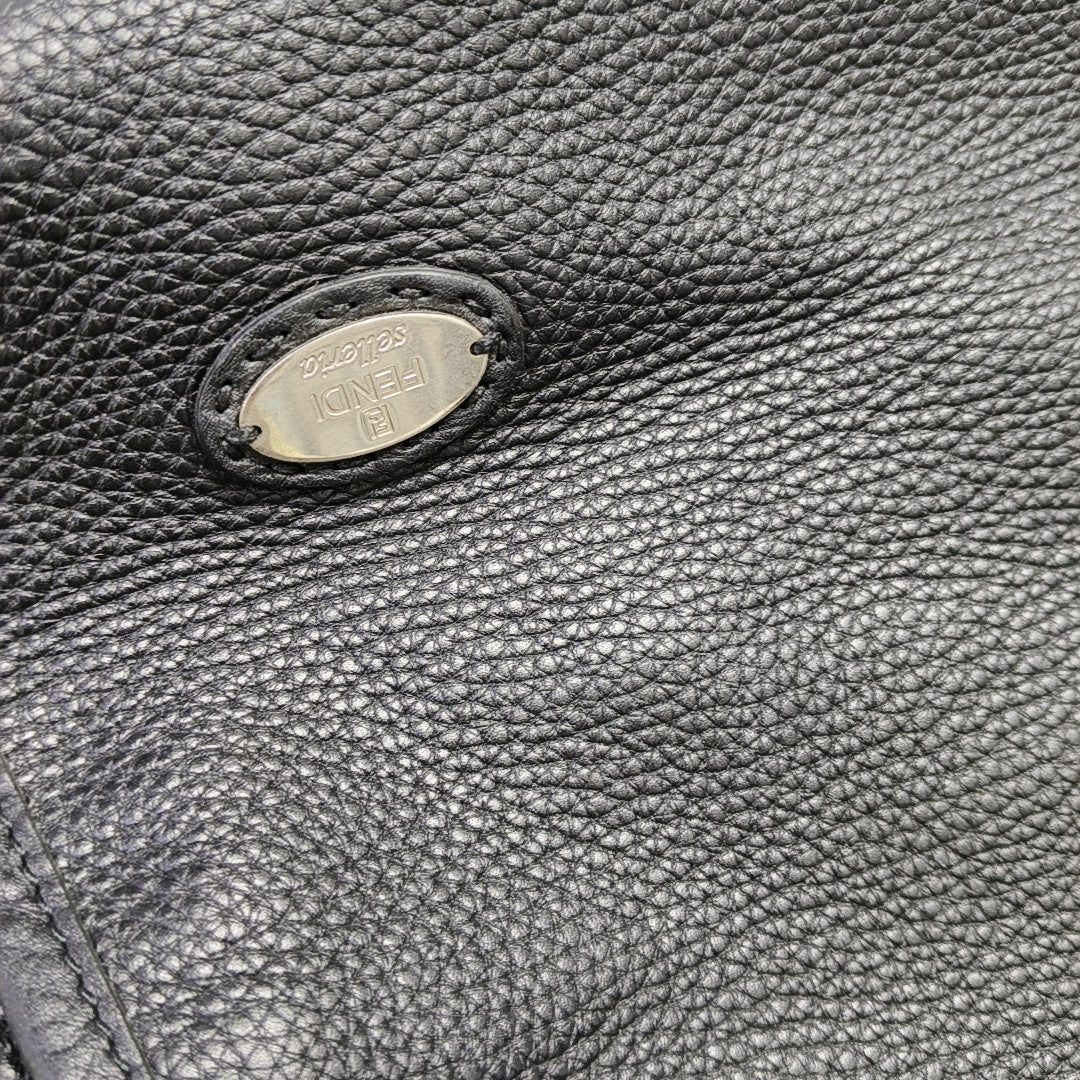 Calfskin Shoulder Bag Black