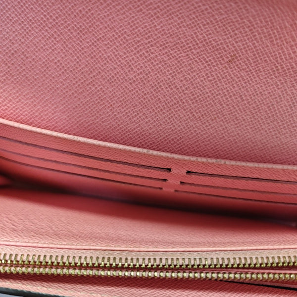 SARAH Monogram Coated Canvas Brown Wallet