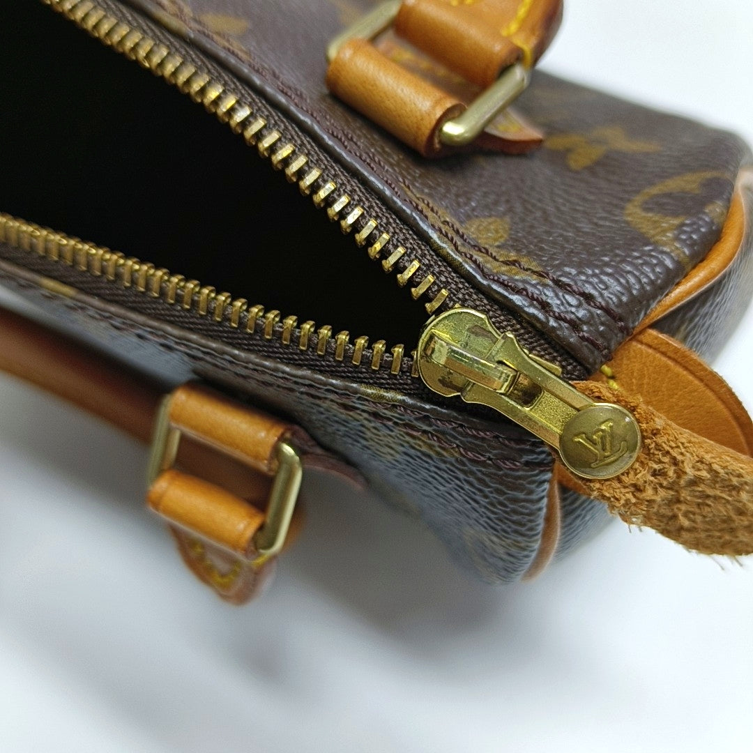 SPEEDY Nano Monogram Coated Canvas Brown