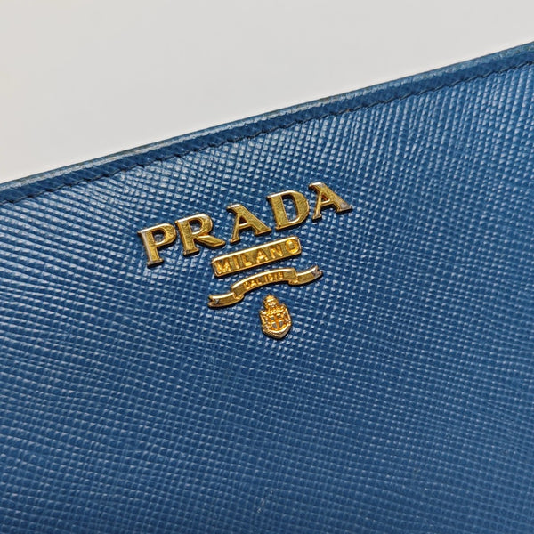 Saffiano Calfskin Card Holder Blue