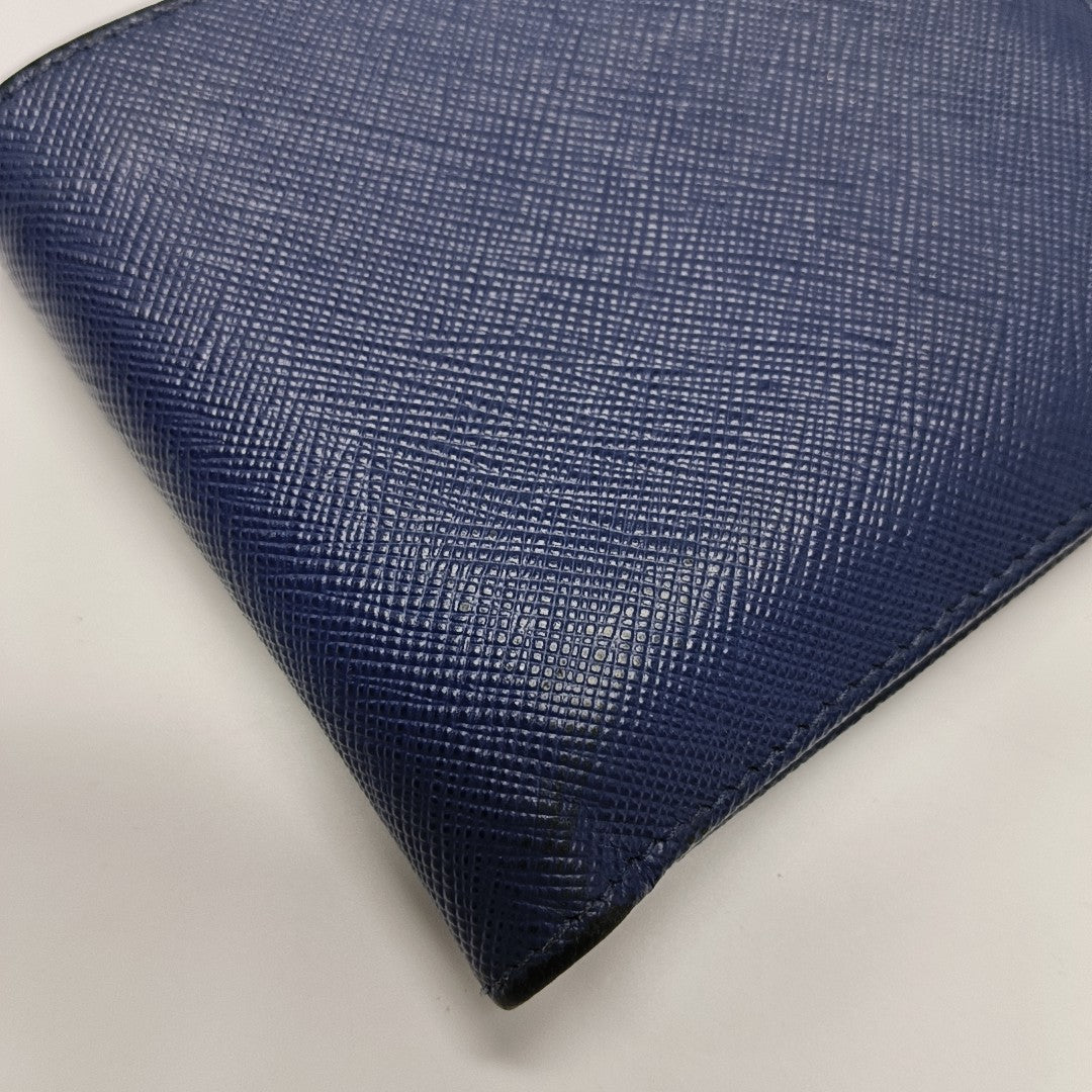 Saffiano Calfskin Wallet Blue