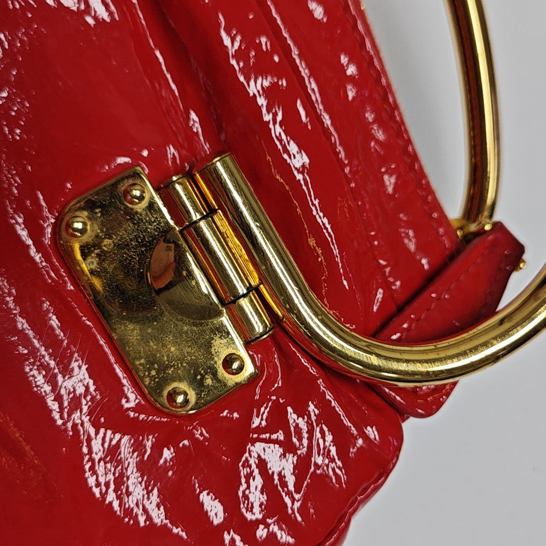 Patent Leather Tote Bag Red