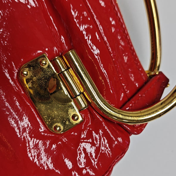 Patent Leather Tote Bag Red