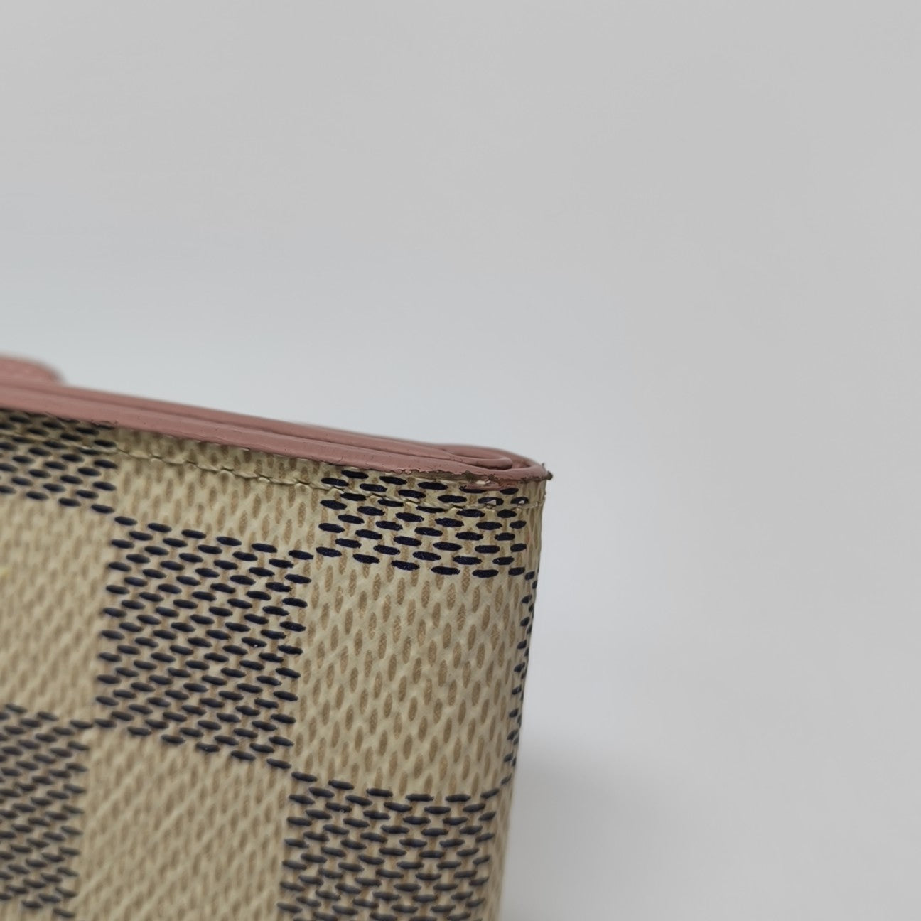 ZOE Damier Azur Coated Canvas White Wallet