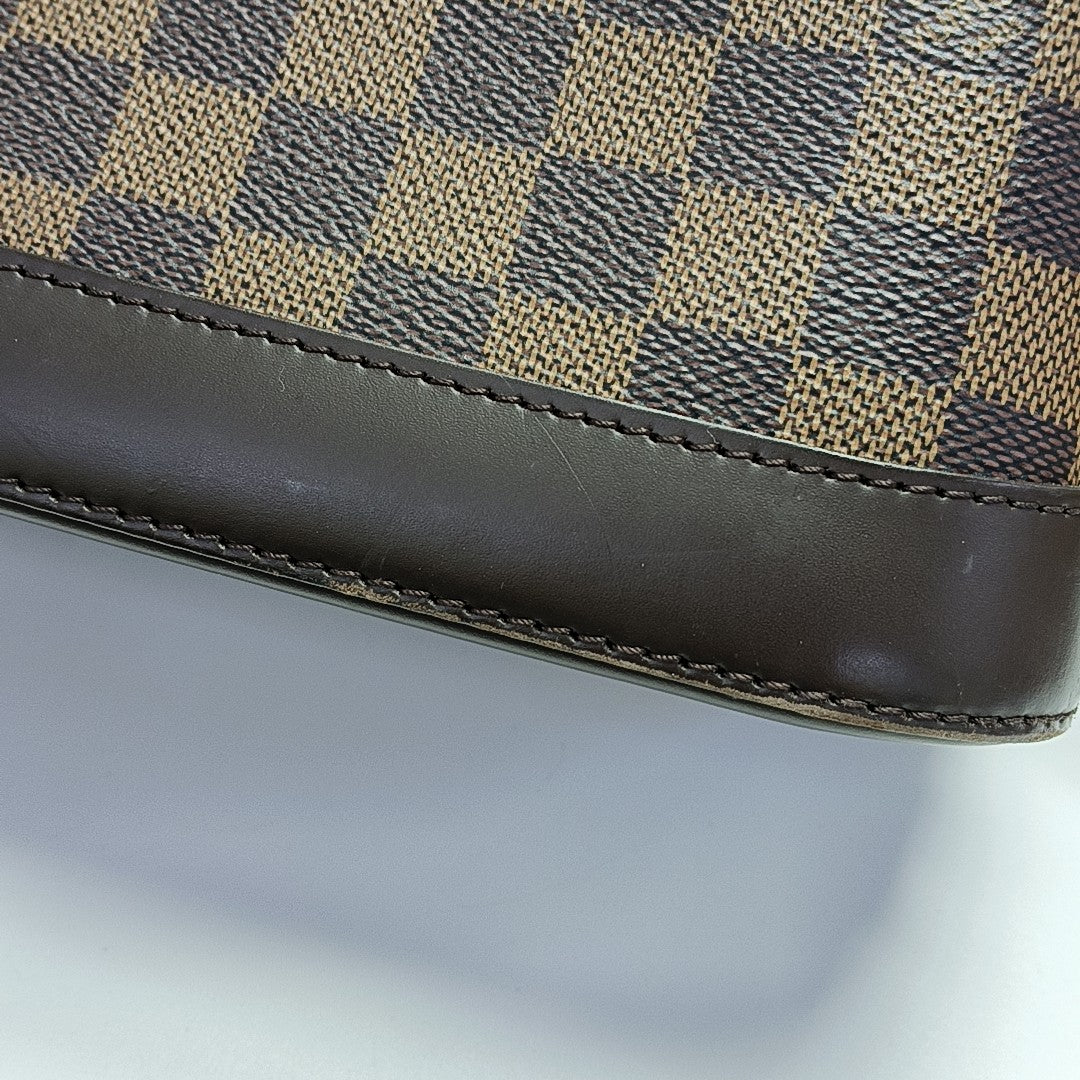 ALMA BB Damier Ebene Coated Canvas Brown