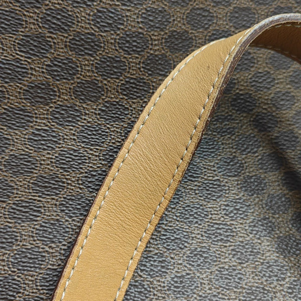 Coated Canvas Tote Bag Brown
