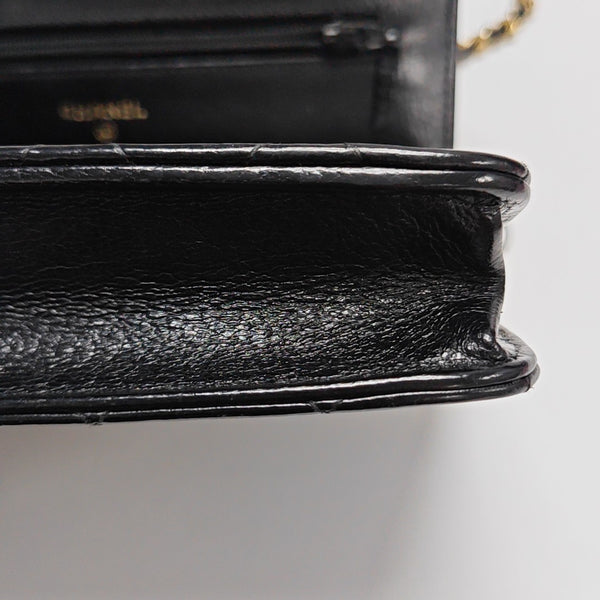 Quilted Calfskin Shoulder Bag Black