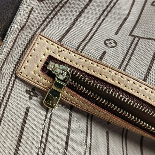 NEVERFULL GM Monogram Coated Canvas Brown