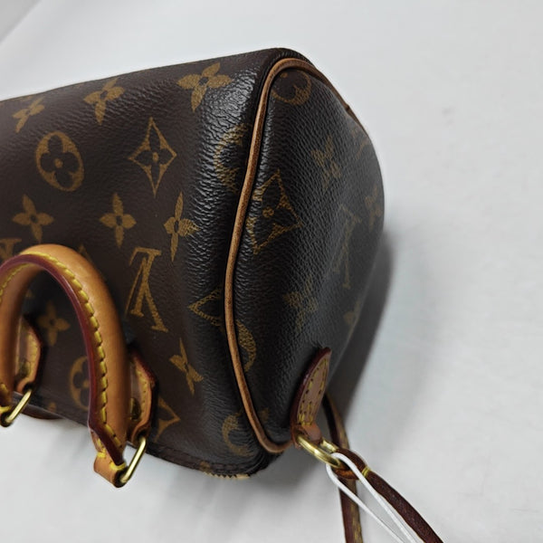 SPEEDY Nano Monogram Coated Canvas Brown