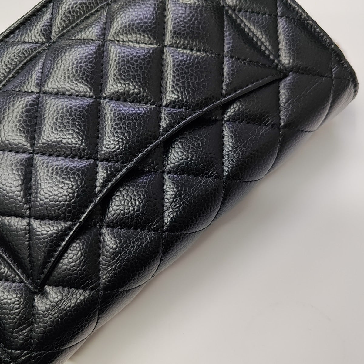 WOC Quilted Grained Calfskin Black
