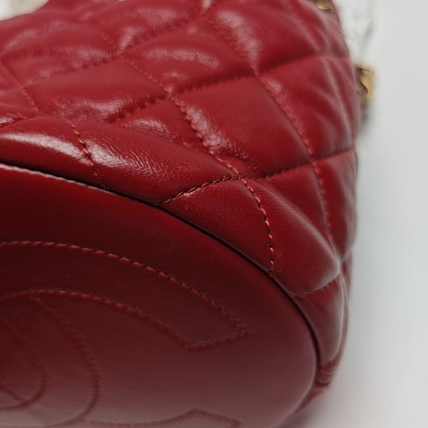 DRAWSTRING Quilted Lambskin Red