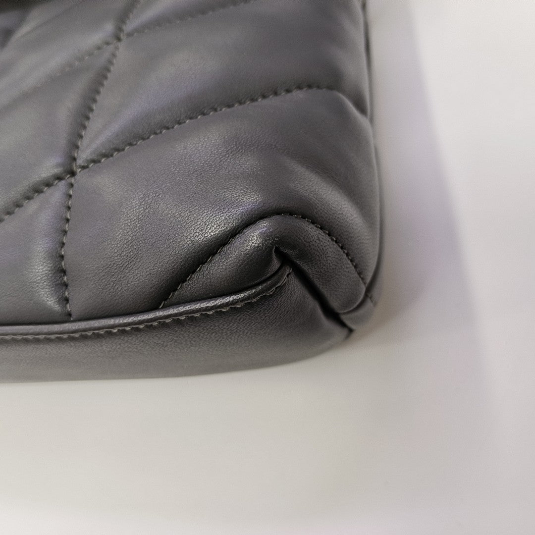 PUFFER Mini Chevron Lambskin Gray