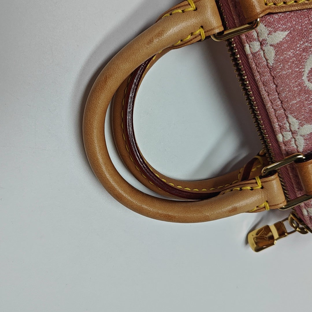 SPEEDY Nano Monogram Denim Pink