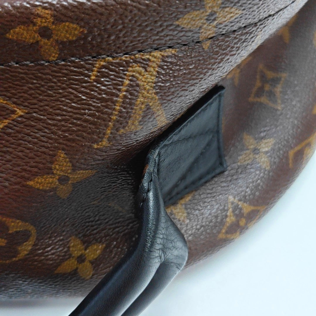 Authenticated pre-owned  PALM SPRINGS MM Monogram Coated Canvas Brown - Backpack at Looply
