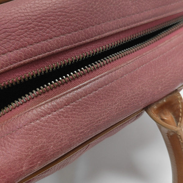 BOWLER Small Quilted Grained Calfskin Red