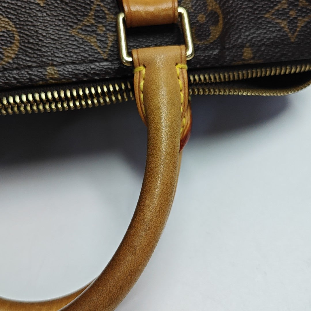 SPEEDY 30 Monogram Coated Canvas Brown