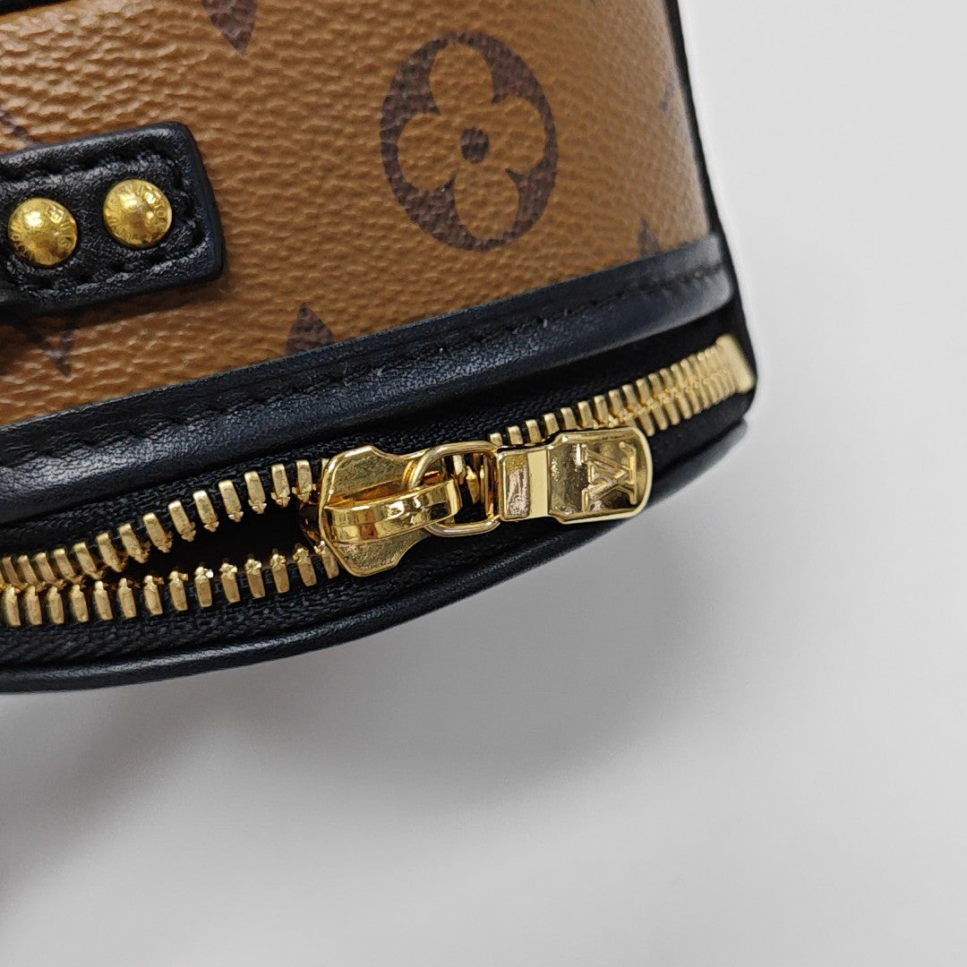 BOITE CHAPEAU Mini Monogram Coated Canvas Brown