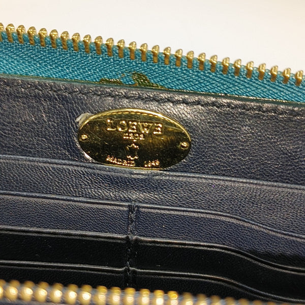 Brand Lambskin Blue Wallet