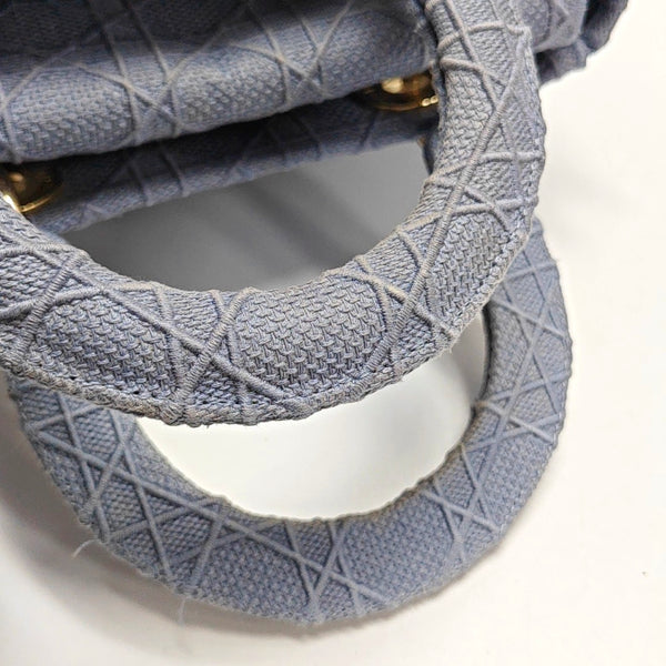 Authenticated pre-owned  Lady D-Lite Medium Denim Blue - Tote Bag at Looply