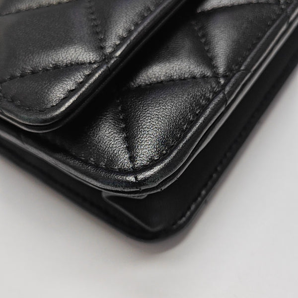 WOC Quilted Lambskin Black