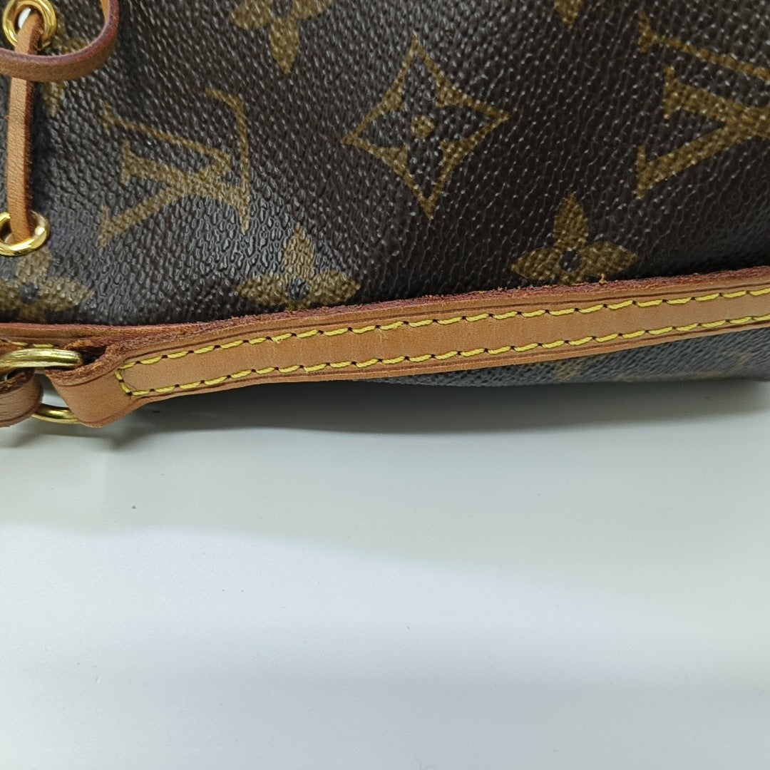 NÉONOÉ Nano Monogram Coated Canvas Brown