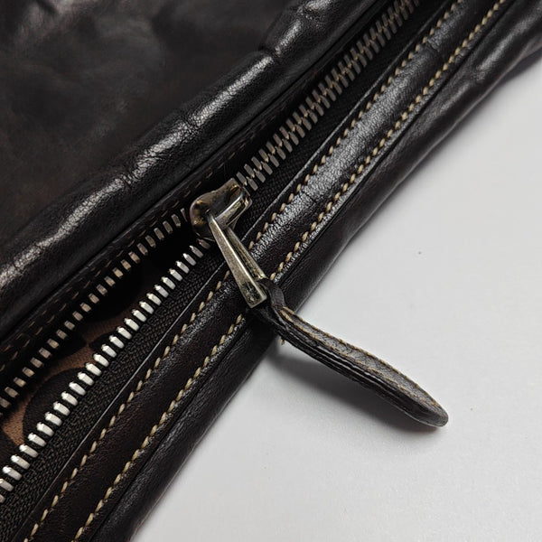Calfskin Shoulder Bag Brown
