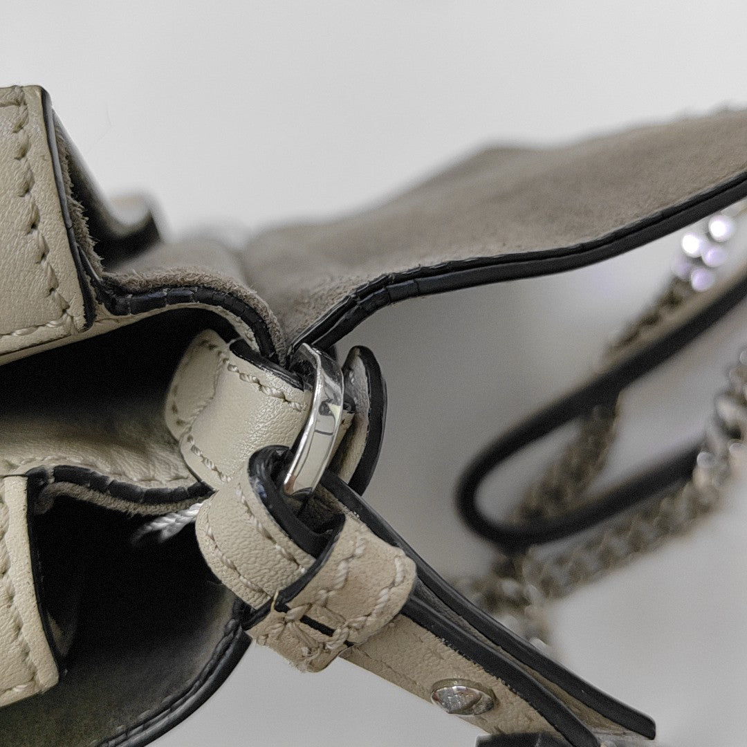Calfskin Shoulder Bag Gray