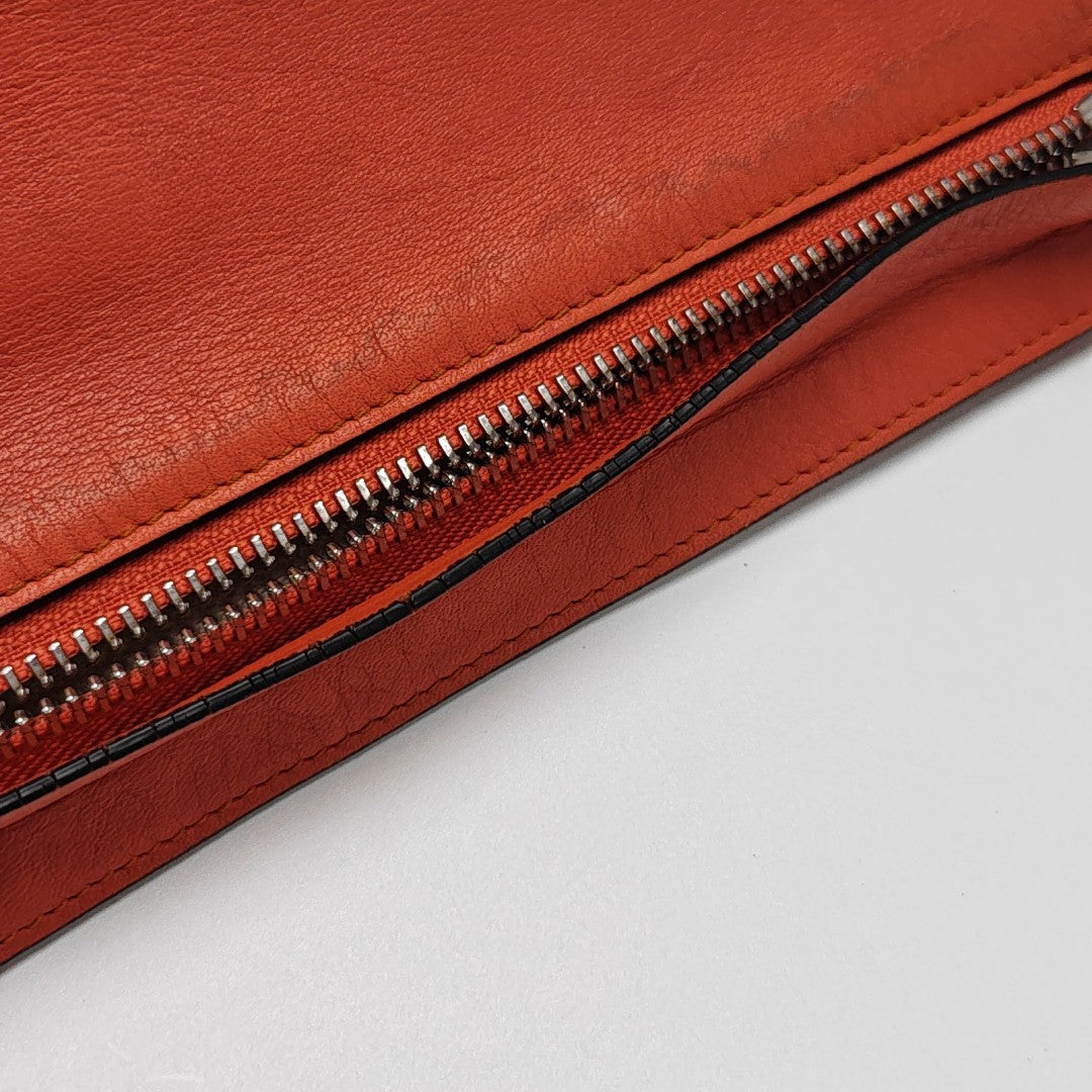 T Pouch Calfskin Orange