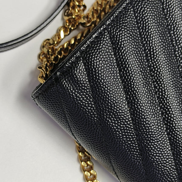 MONOGRAM WOC Chevron Calfskin Black