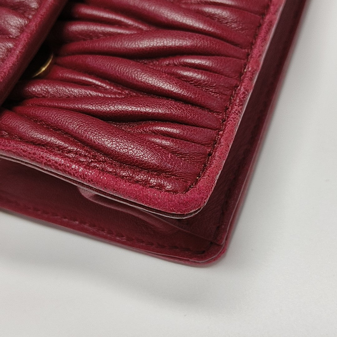 Quilted Lambskin Crossbody Bag Red